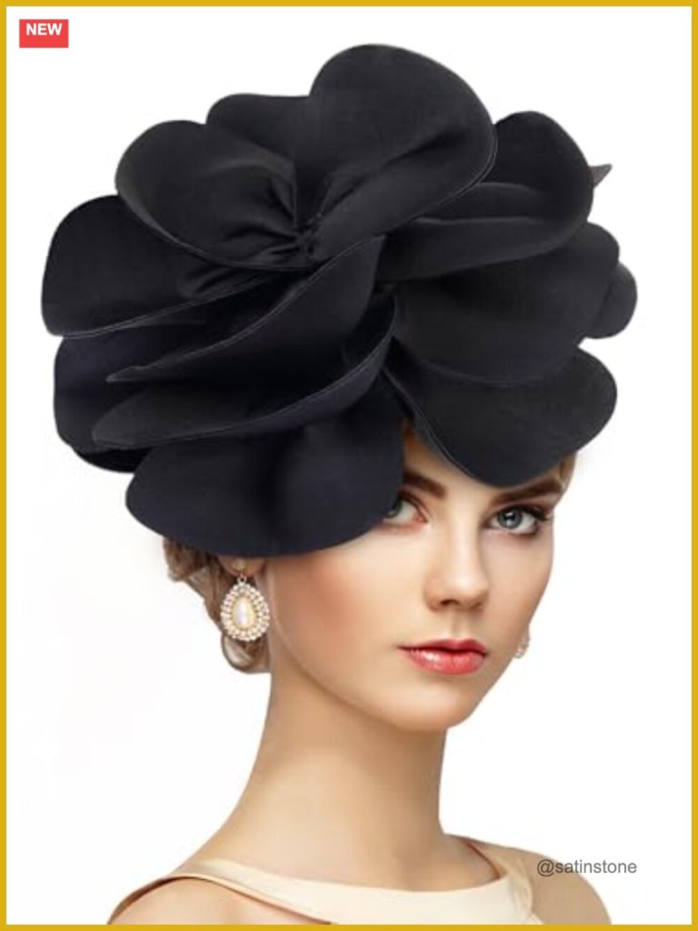Large Flower Fascinator Headband Handmade Headpiece for Wedding